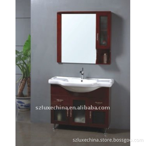 Wood or pvc Mirror Bathroom Vanities Cabinet